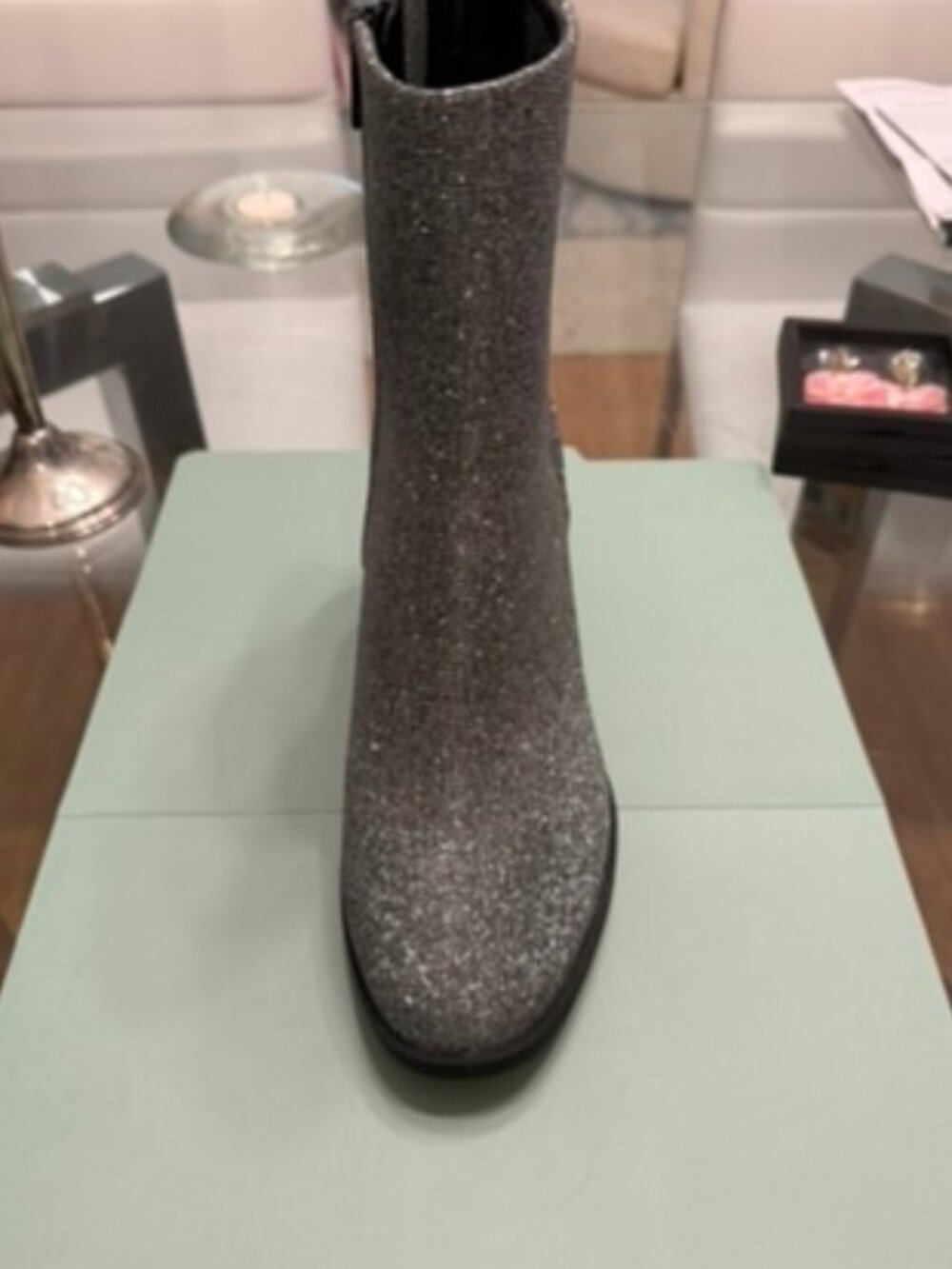 Sparkly Silver Boots